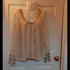 Sheer Blouse w Under Shell Never Used